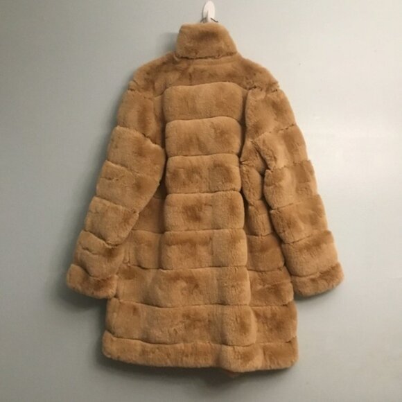 BCBGMAXAZRIA FAUX FUR COAT - Picture 4 of 14